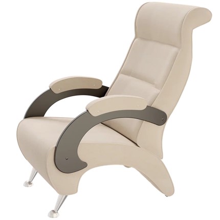 Кресло Ирма 9Д (каркас венге, м/э бежевый) в Первоуральске - изображение