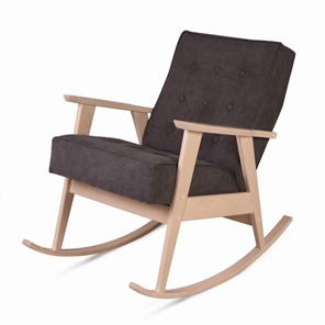 Кресло-качалка Ретро (беленый дуб / 05 - коричневый) в Тавде