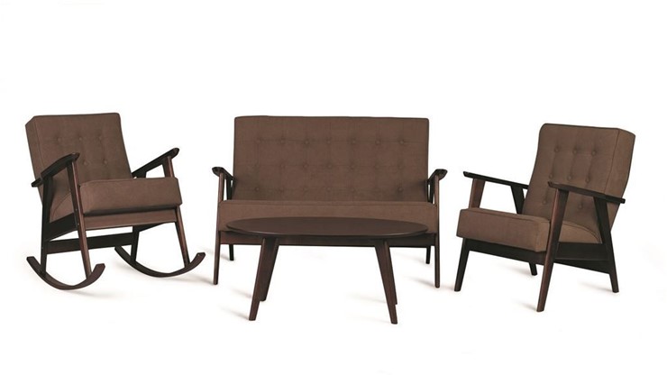 Кресло-качалка Ретро (темный тон / 05 - коричневый) в Каменске-Уральском - изображение 2