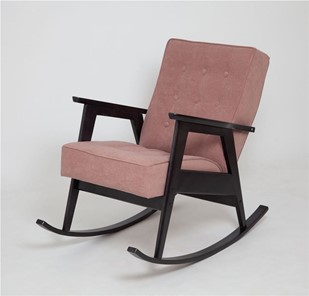 Кресло-качалка Ретро (венге / RS 12 - розовый) в Тавде