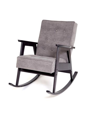 Кресло-качалка Ретро (венге / RS 15 - темно-серый) в Екатеринбурге - изображение