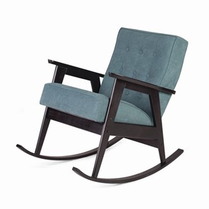 Кресло-качалка Ретро (венге / RS 29 - бирюзовый) в Первоуральске