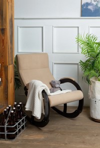 Кресло-качалка в гостиную Корсика, ткань Amigo Beige 34-Т-AB в Полевском - предосмотр 8