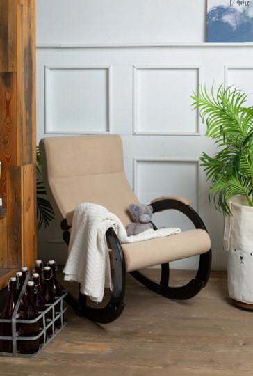Кресло-качалка в гостиную Корсика, ткань Amigo Beige 34-Т-AB в Ирбите - изображение 8