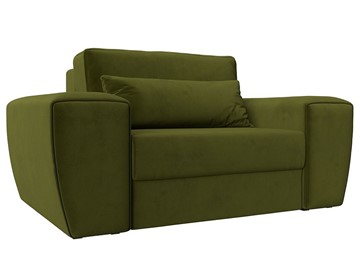Кресло в гостиную Лига-008, Зеленый (Микровельвет) НПБ в Ревде