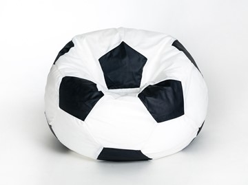 Кресло-мешок Мяч большой, бело-черный в Ревде