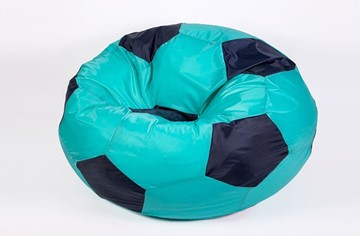 Кресло-мешок Мяч большой, бирюзово-черный в Екатеринбурге