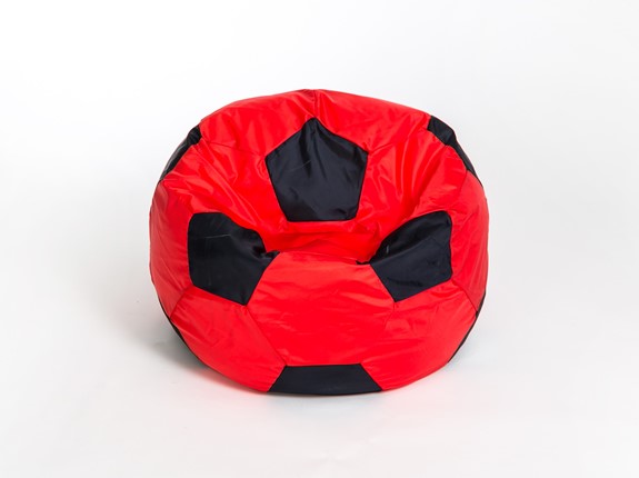 Кресло-мешок Мяч большой, красно-черный в Артемовском - изображение