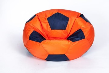 Кресло-мешок Мяч большой, оранжево-черный в Каменске-Уральском