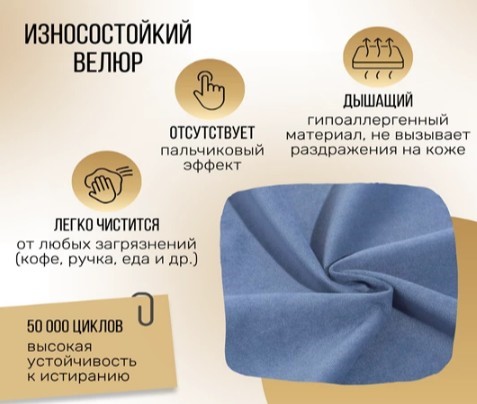 Кресло для сна Абри опора металл (синий) в Екатеринбурге - изображение 9