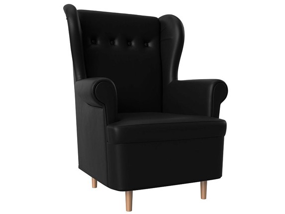Кресло для отдыха Торин, черный (Экокожа) в Краснотурьинске - изображение