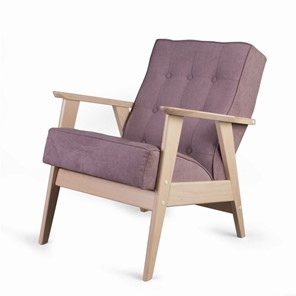 Кресло Ретро (беленый дуб / RS 12 - розовый) в Ревде