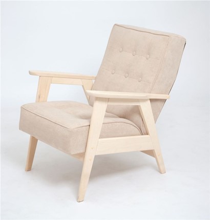 Кресло Ретро (беленый дуб / RS3 - бежевый) в Ревде - изображение