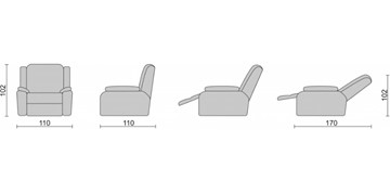 Кресло-трансформер Recliner (электро) в Ревде - предосмотр 3
