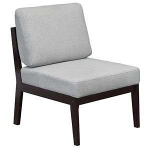 Кресло Массив мягкое, ткань серый, каркас венге в Ревде