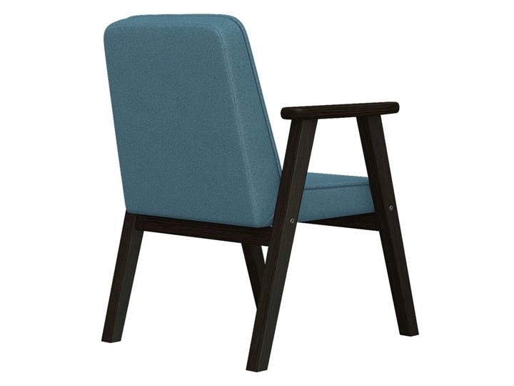 Кресло мягкое Ретро ткань голубой, каркас венге в Каменске-Уральском - изображение 2