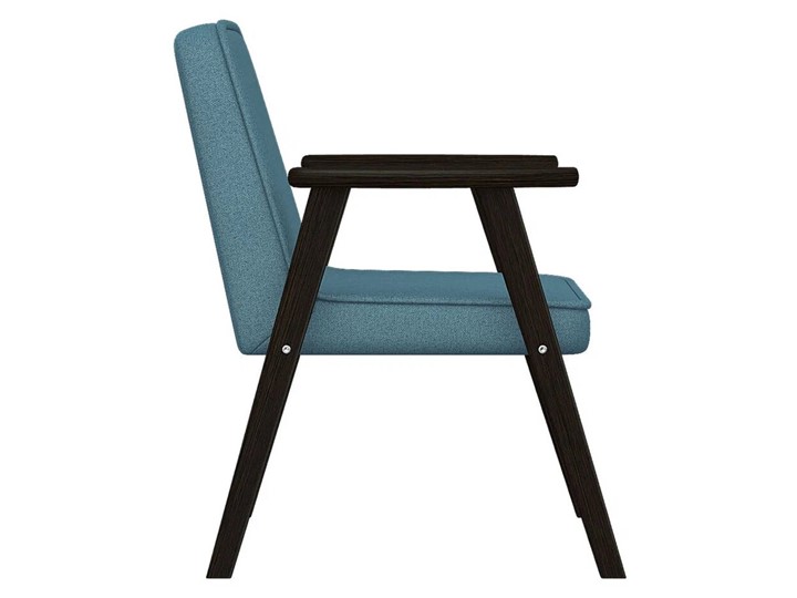 Кресло мягкое Ретро ткань голубой, каркас венге в Каменске-Уральском - изображение 4