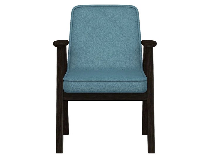 Кресло мягкое Ретро ткань голубой, каркас венге в Каменске-Уральском - изображение 5