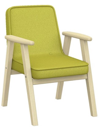 Кресло Ретро ткань лайм, каркас лак в Екатеринбурге - изображение