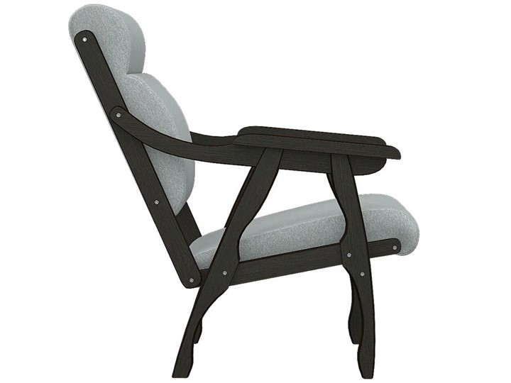 Кресло Вега 10 ткань серый, каркас венге в Екатеринбурге - изображение 3