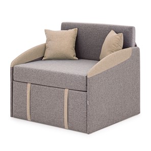 Кресло-кровать Polto серо-коричневый/песочный (рогожка) в Кушве