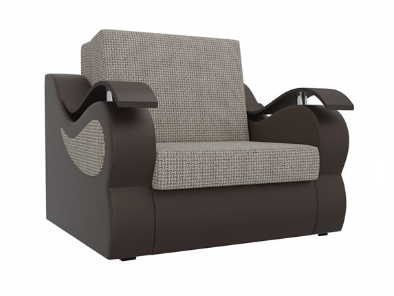 Кресло-кровать Меркурий (60), Корфу 02 (рогожка)/черный (экокожа) в Асбесте - изображение