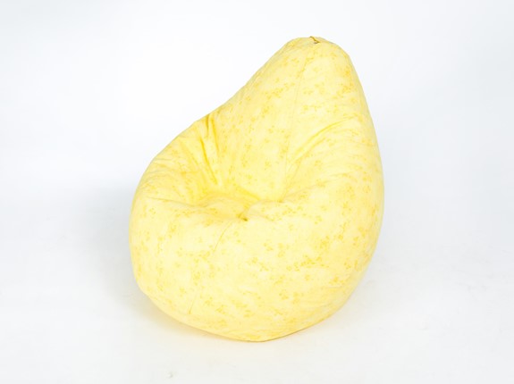 Кресло-мешок Груша малое, жаккард, желтый в Каменске-Уральском - изображение