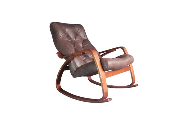 Кресло-качалка Гранд, замша шоколад в Первоуральске - изображение