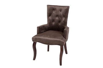 Кресло Виктория (коричневый бархат/темный тон) в Ирбите