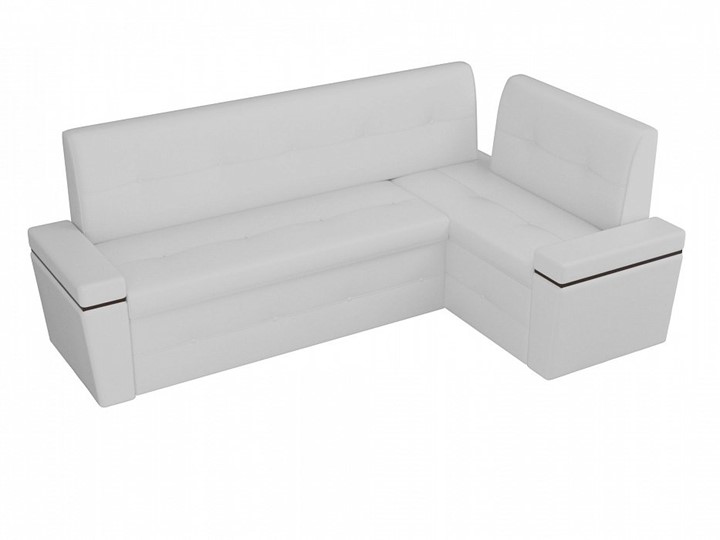 Кухонный диван Деметра угловой, Белый (экокожа) в Первоуральске - изображение 5