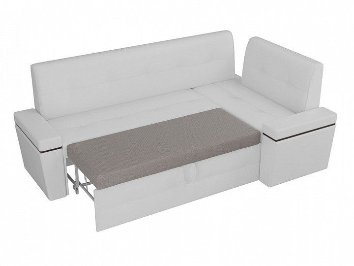 Кухонный диван Деметра угловой, Белый (экокожа) в Первоуральске - изображение 6