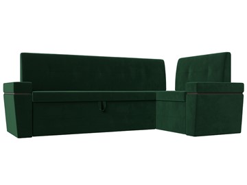 Кухонный диван Деметра угловой, Зеленый (Велюр) в Первоуральске
