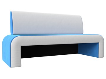 Прямой кухонный диван Кармен, Голубой\Белый в Первоуральске