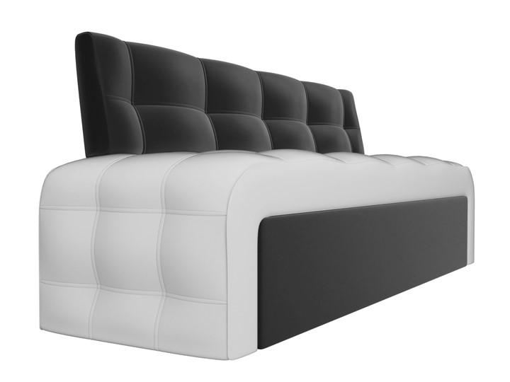 Раскладной кухонный диван Люксор, Белый/Черный (экокожа) в Первоуральске - изображение 4
