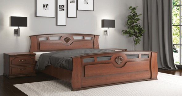 Кровать спальная Жемчужина 160*200 с основанием в Полевском - изображение