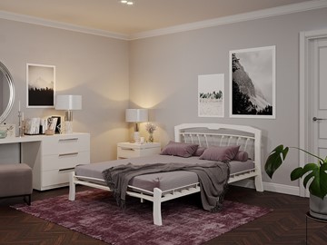 Двуспальная кровать Муза 4 Лайт, 1600, белый в Красноуфимске