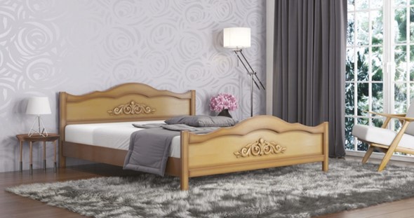 Кровать двуспальная Виктория 160*195 с основанием в Екатеринбурге - изображение