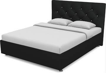 Кровать полутороспальная Моника 1400 с основанием (Nitro Black) в Красноуфимске