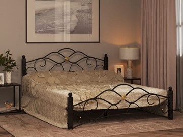 Двуспальная кровать Гарда 3, 160х200, черная в Первоуральске