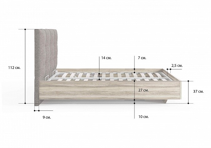 Кровать с механизмом двуспальная Victoria (ясмунд) 160х200 в Кушве - изображение 1