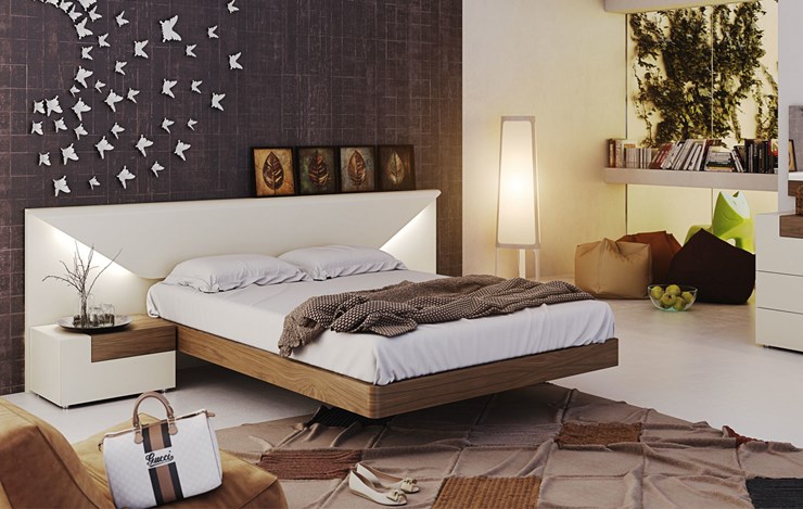 Кровать двуспальная Elena с подсветкой (180x200) в Первоуральске - изображение 1