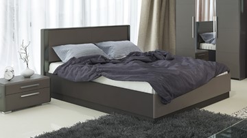 Кровать с подъемным механизмом Наоми 1600, цвет Фон серый, Джут СМ-208.01.02 в Артемовском