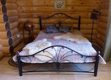 Полутороспальная кровать Фортуна 2, 1400, черный/черный в Екатеринбурге