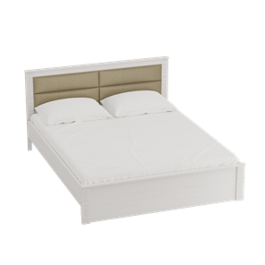 Кровать с основанием Элана 1400, Бодега белая в Асбесте
