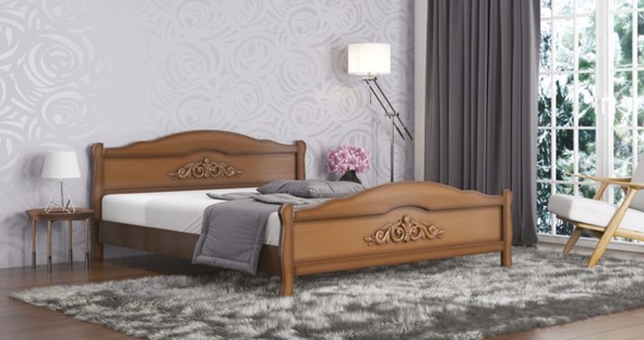 Кровать 2-спальная Анастасия 160*200 с основанием в Екатеринбурге - изображение