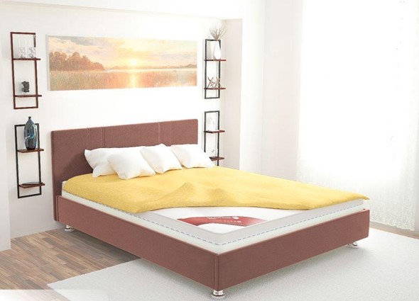 Полуторная кровать Вена 140х200 (с основанием) в Кушве - изображение