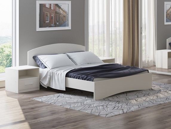 Кровать двуспальная Этюд 180х200, Белый в Кушве - изображение