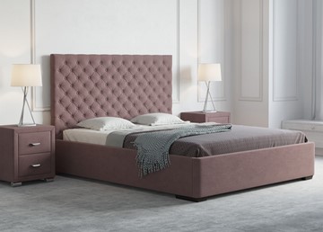 Спальная кровать Modena 180x200, Искусственная шерсть (Лама Шоколад) в Кушве