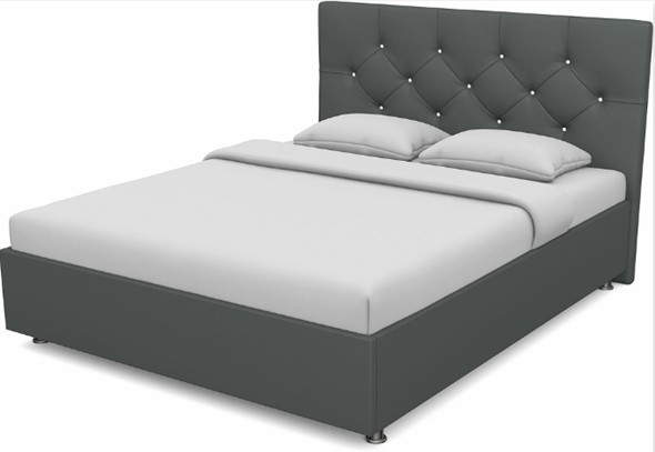 Кровать 1.5-спальная Моника 1400 с основанием (Nitro Grey) в Екатеринбурге - изображение
