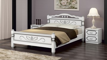 Кровать спальная Карина-5 (Белый Жемчуг) 160х200 в Ревде